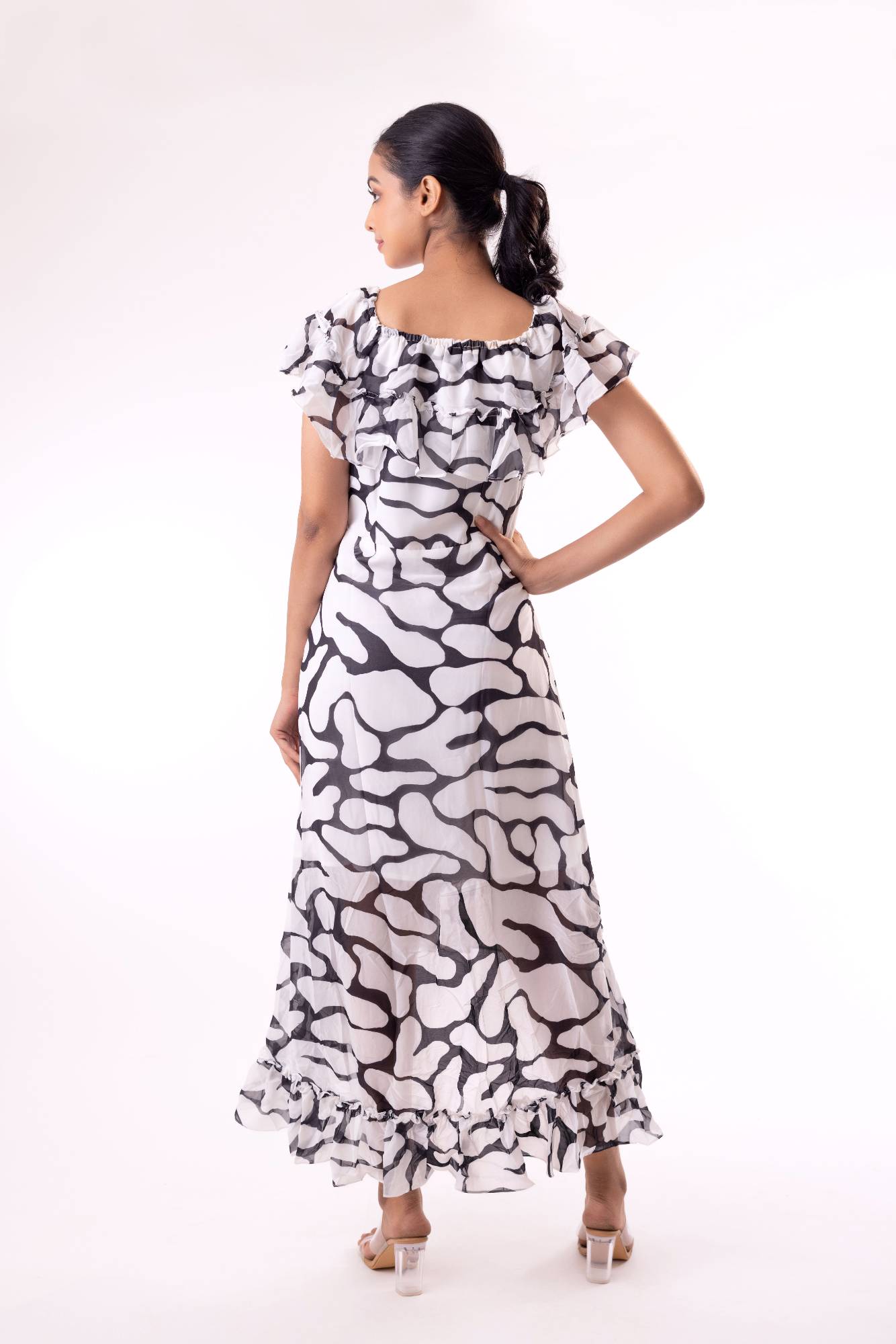 Zibra print western maxi for women