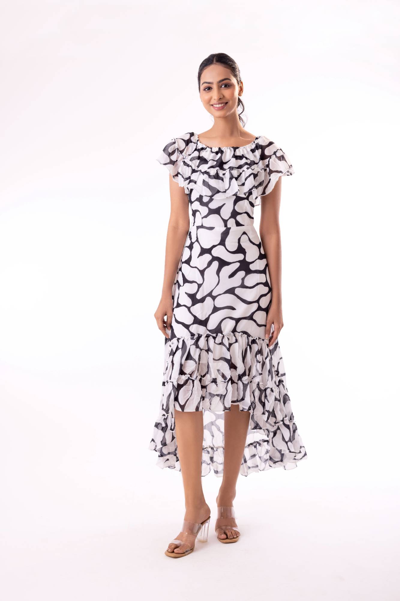 Zibra print western maxi for women