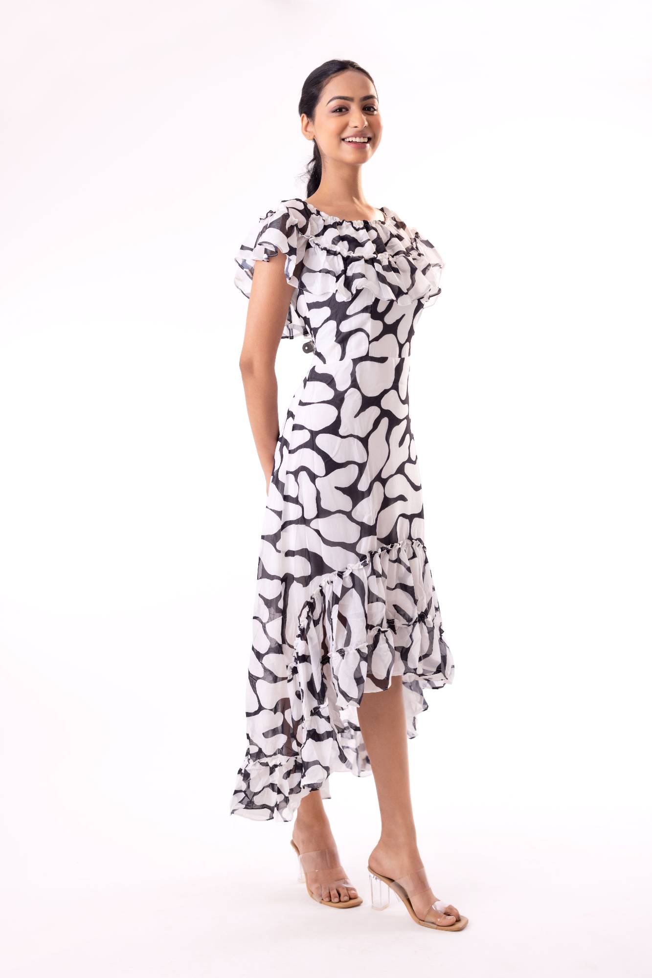 Zibra print western maxi for women
