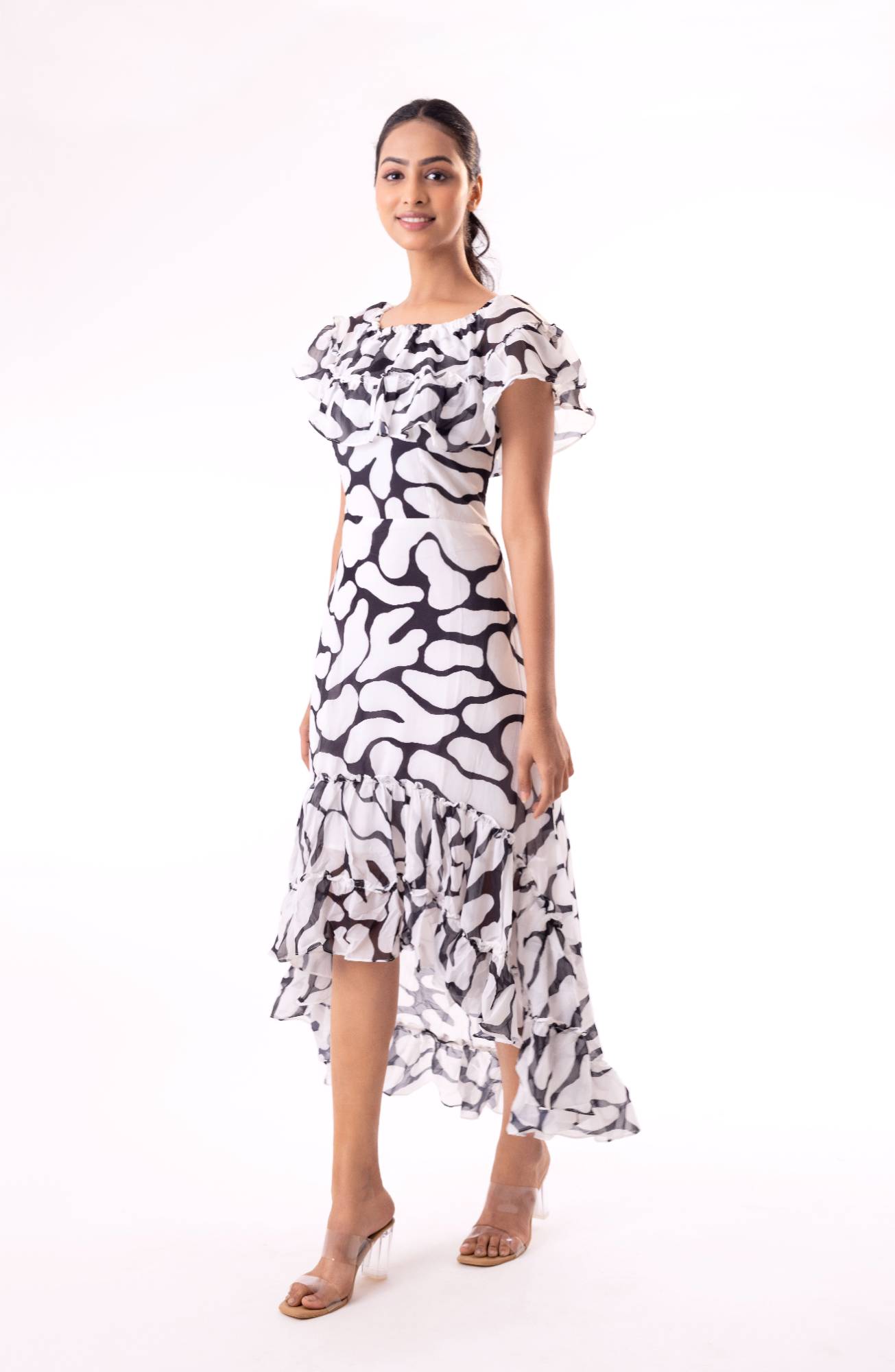 Zibra print western maxi for women