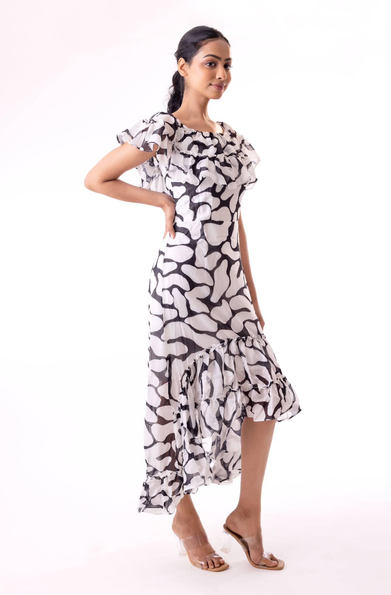 Zibra print western maxi for women