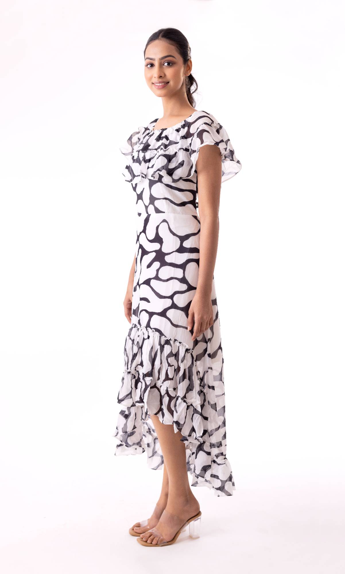 Zibra print western maxi for women