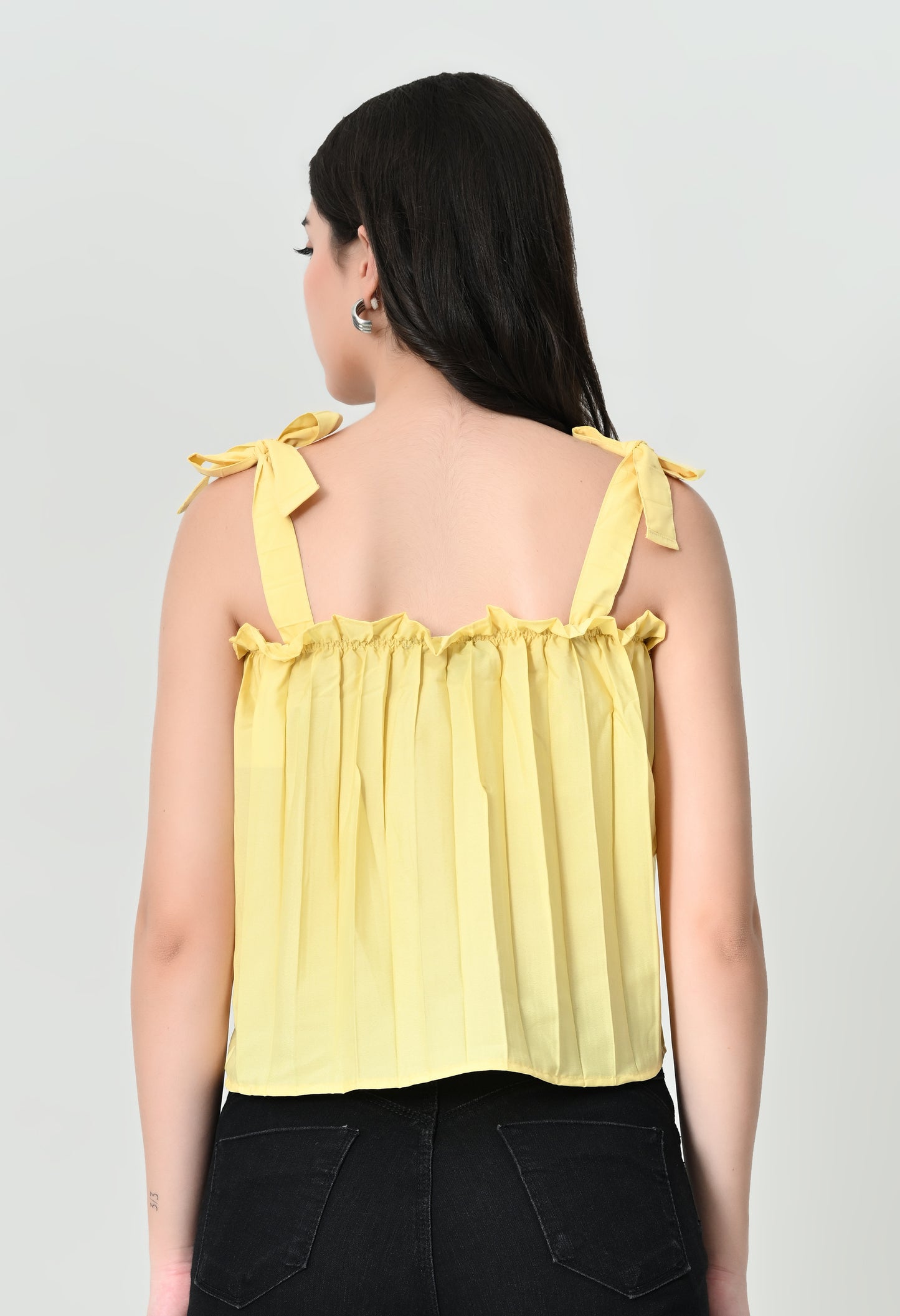 Pleated western top for women