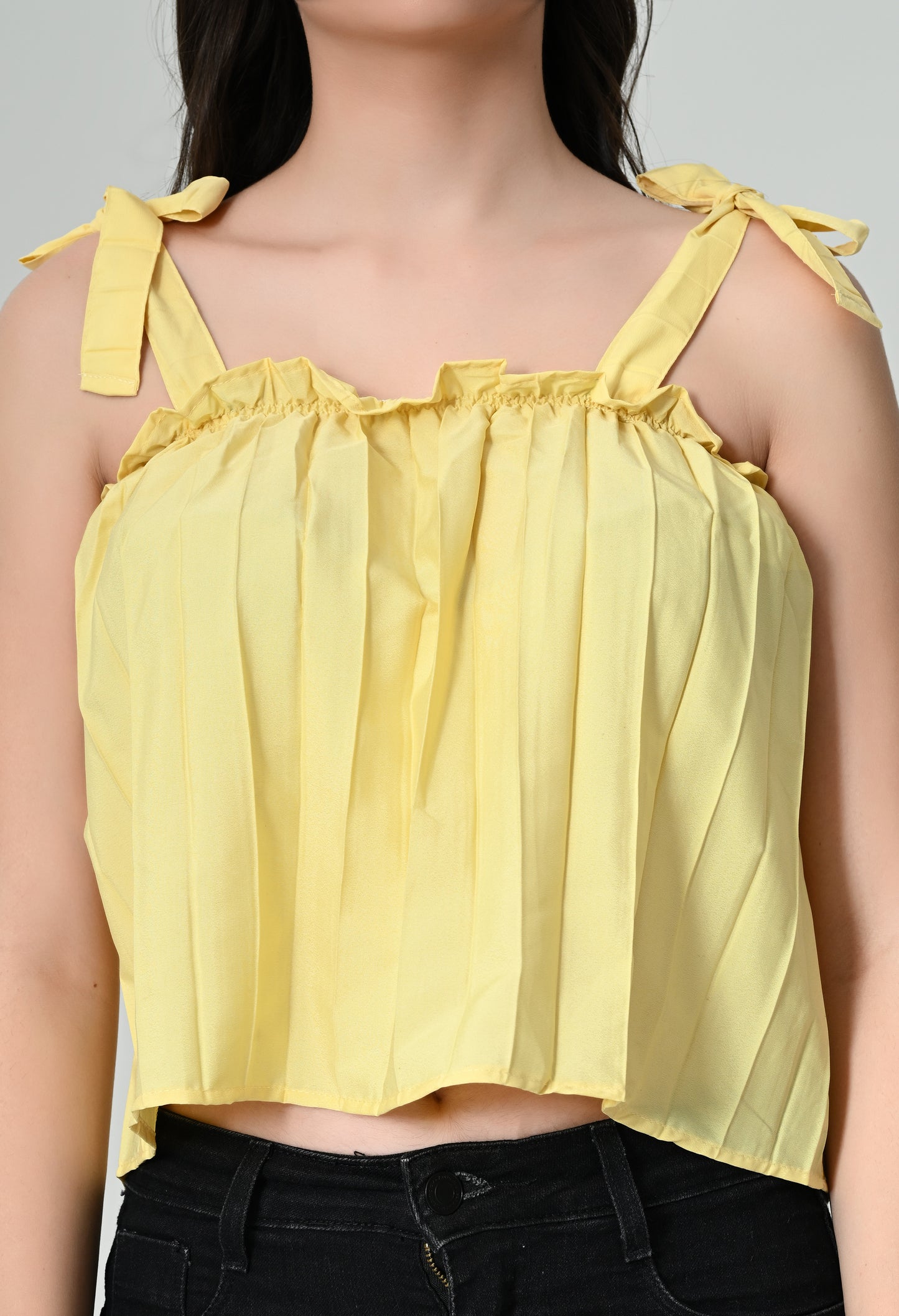 Pleated western top for women