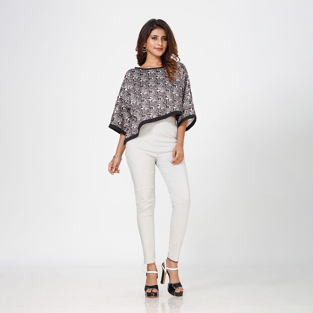 Chic Geometric Satin Top