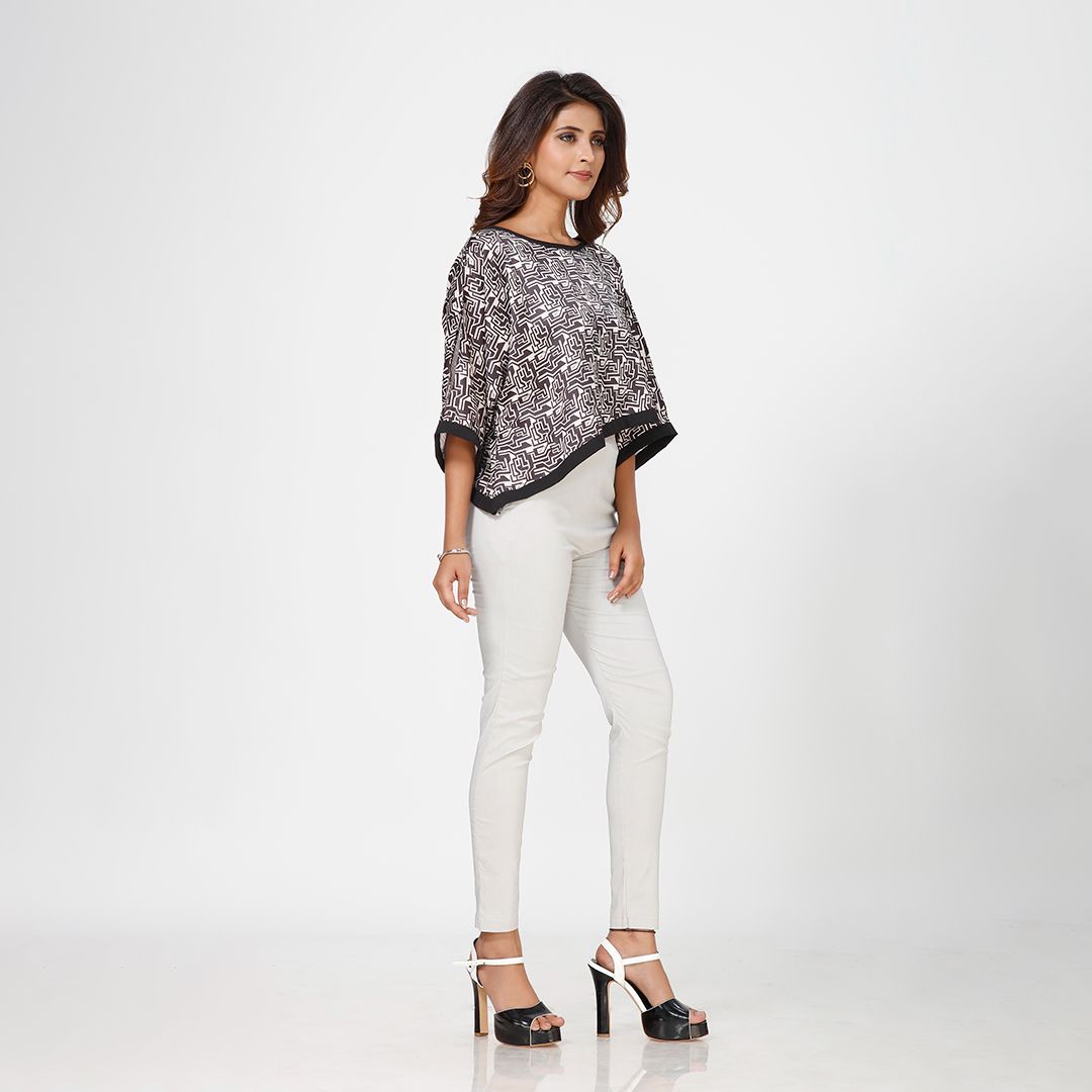 Chic Geometric Satin Top