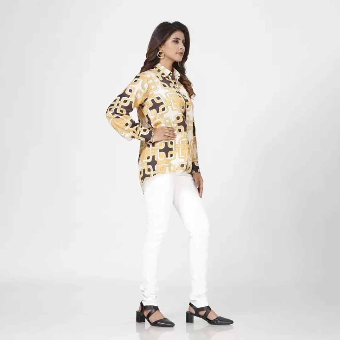 Sleeve western shirt for women