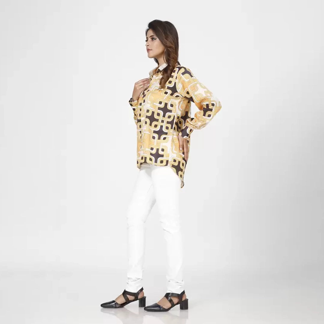 Sleeve western shirt for women