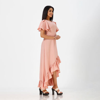 Flared plain western maxi for women