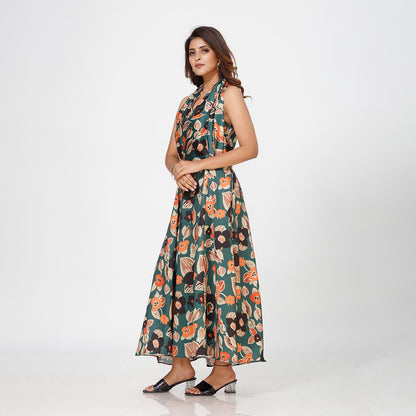 One-Shoulder Floral Elegance Maxi Dress