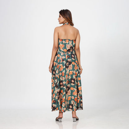 One-Shoulder Floral Elegance Maxi Dress